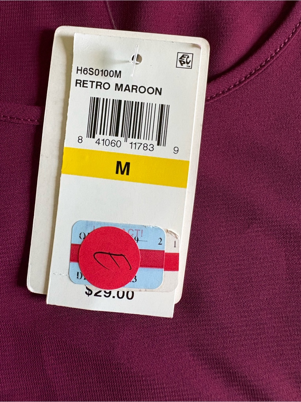 NWT Hippie Rose Retro Maroon Swing Tank Top | M | Sheer Flowy Sleeveless Blouse - Picture 5 of 7